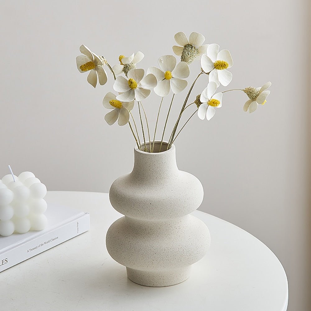 Ebora Home - MEDINA VASE - Ceramic Vase, Nordic Deco