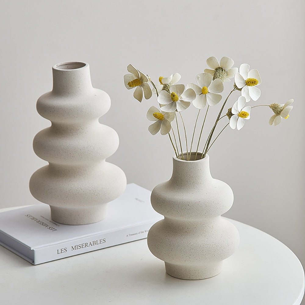 Ebora Home - MEDINA VASE - Ceramic Vase, Nordic Deco