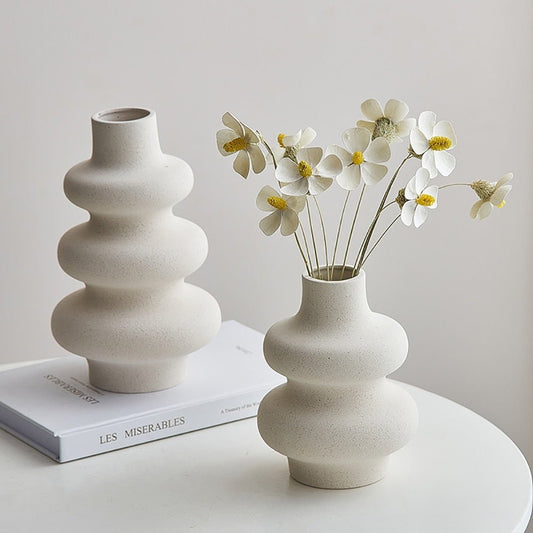 Ebora Home - MEDINA VASE - Ceramic Vase, Nordic Deco