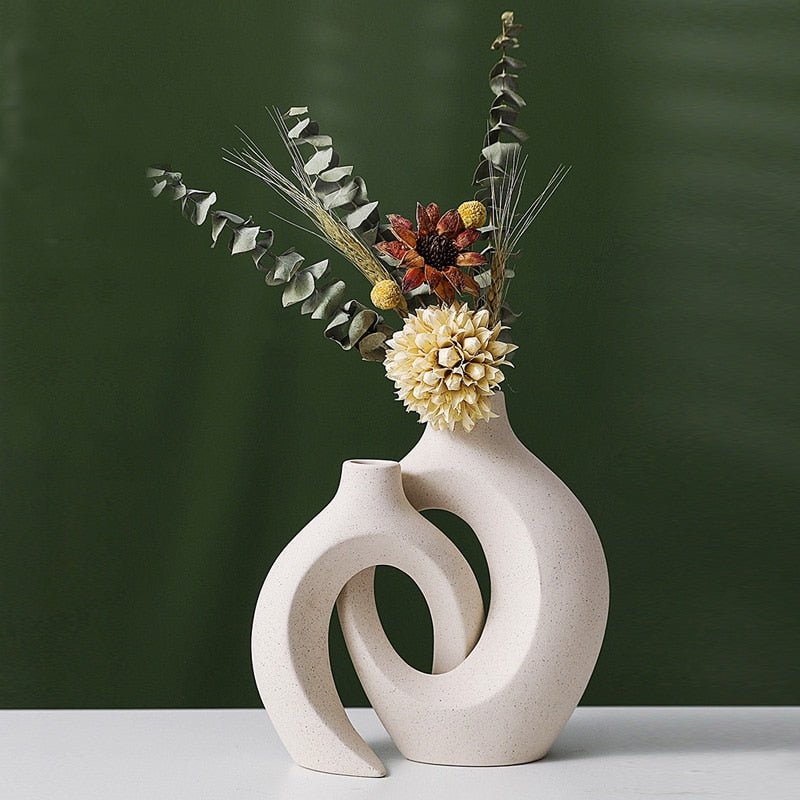 Ebora Home - NJAL VASE - Ceramic Vase, Nordic Deco