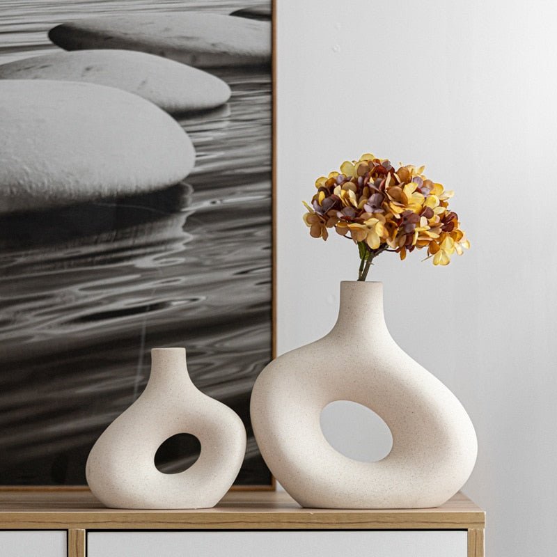 Ebora Home - SJO VASE - Ceramic Vase, Nordic Deco